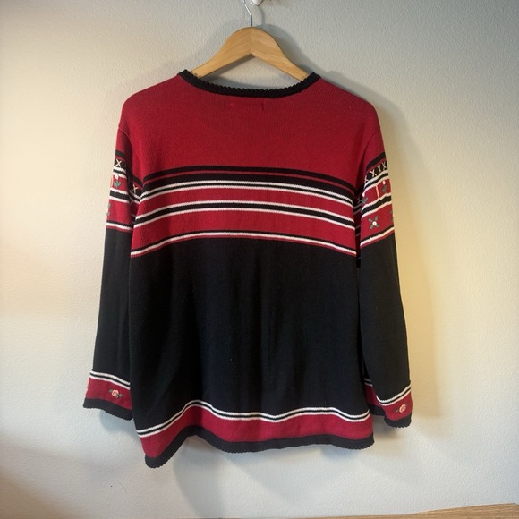 BFA XL Cardigan, embroidered flowers, multicolored, arty, art to wear, classic - Picture 8 of 10